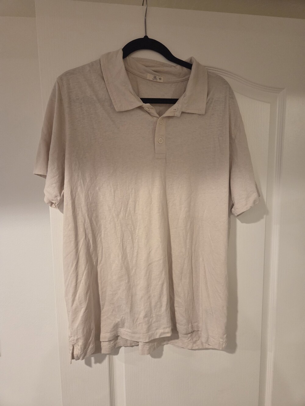 Flint and Tinder Neutral Organic Cotton-Hemp Short-Sleeve Polo Shirt (Size XL)